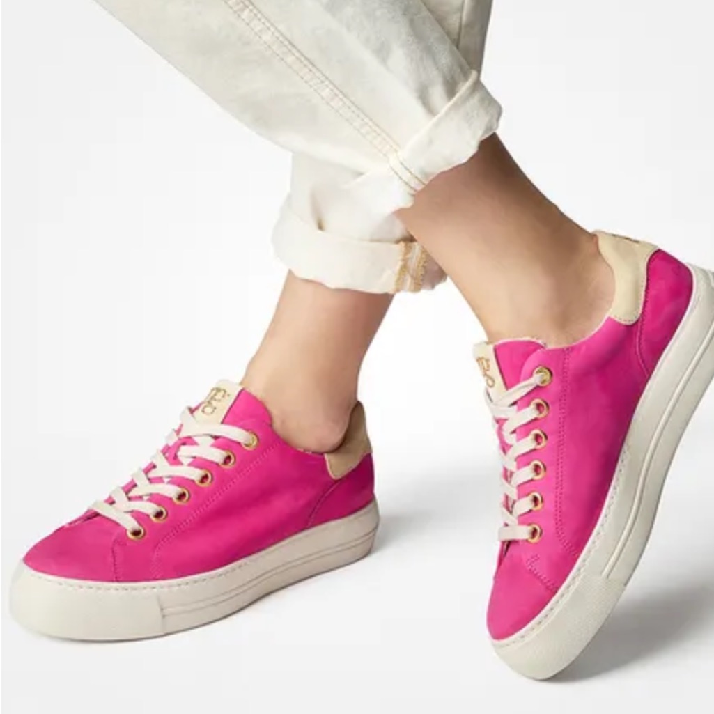 Paul Green Super Soft Pink Sneakers, Suede, Made In Austria
